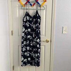 Navy and White Button Up Dress